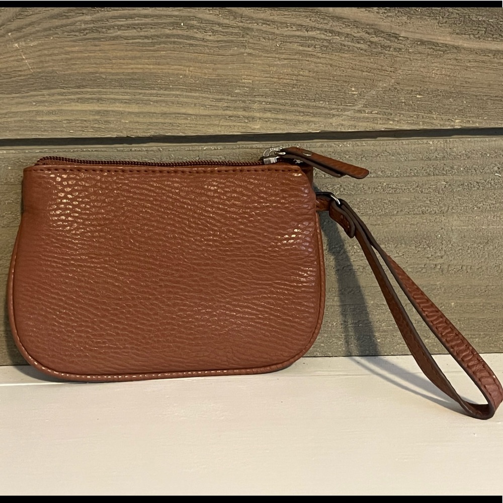 Brown leather wristlet - Picture 3 of 3